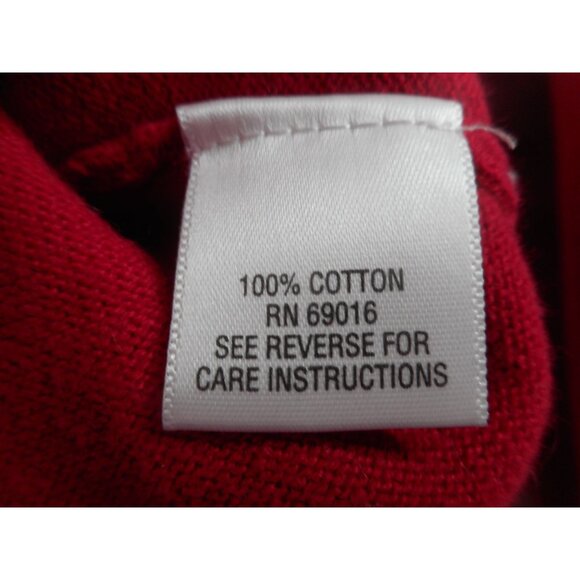 Studio Works Womens Red Button Front Cardigan Knit Long Sleeve Cotton Size 2X - Picture 5 of 7